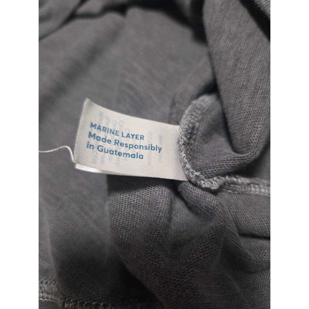 Marine Layer Cotton Heavy Slub Raglan Crewneck Sweatshirt Grey Mens XL Fall - Picture 9 of 10